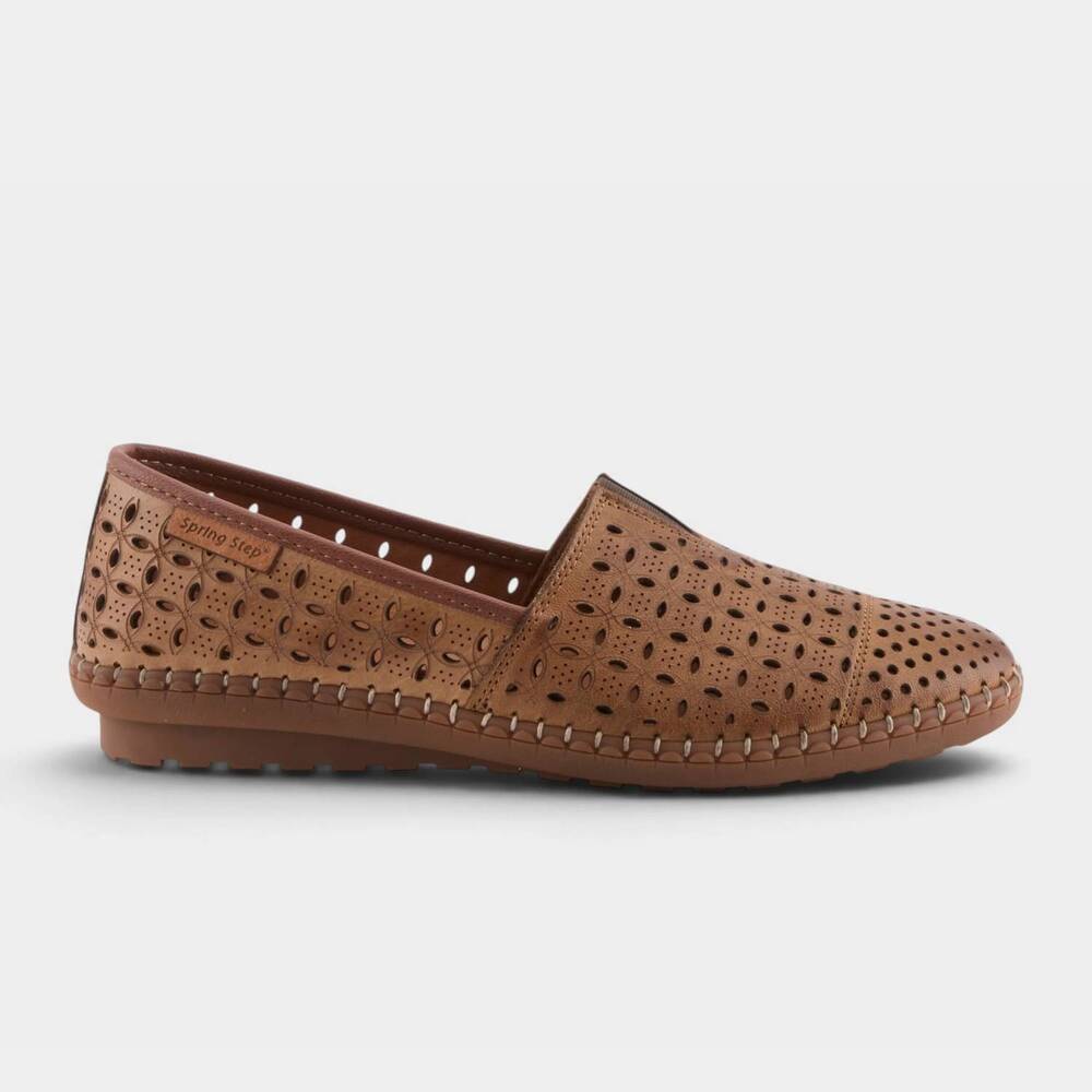 NEW SPRING STEP SHOES women's oralis flats in brown